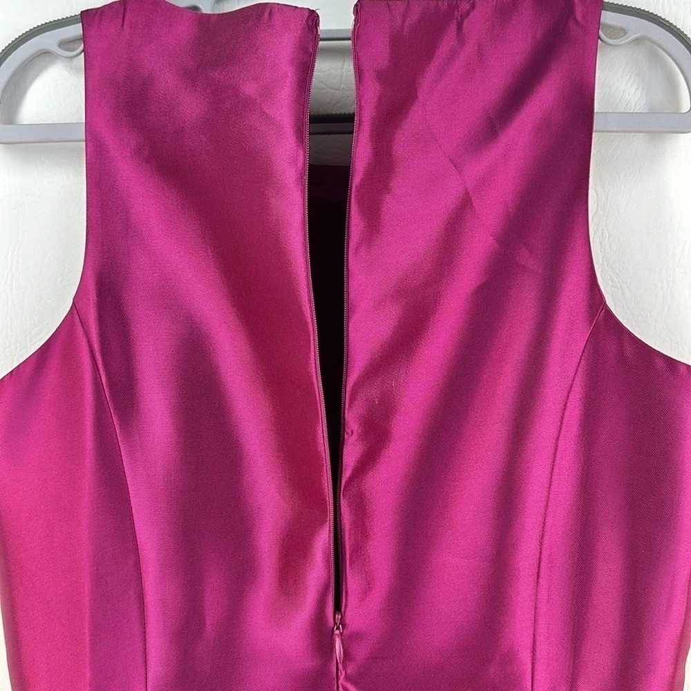 Tahari Sleeveless Satin High Low Maxi Dress - Picture 7 of 9